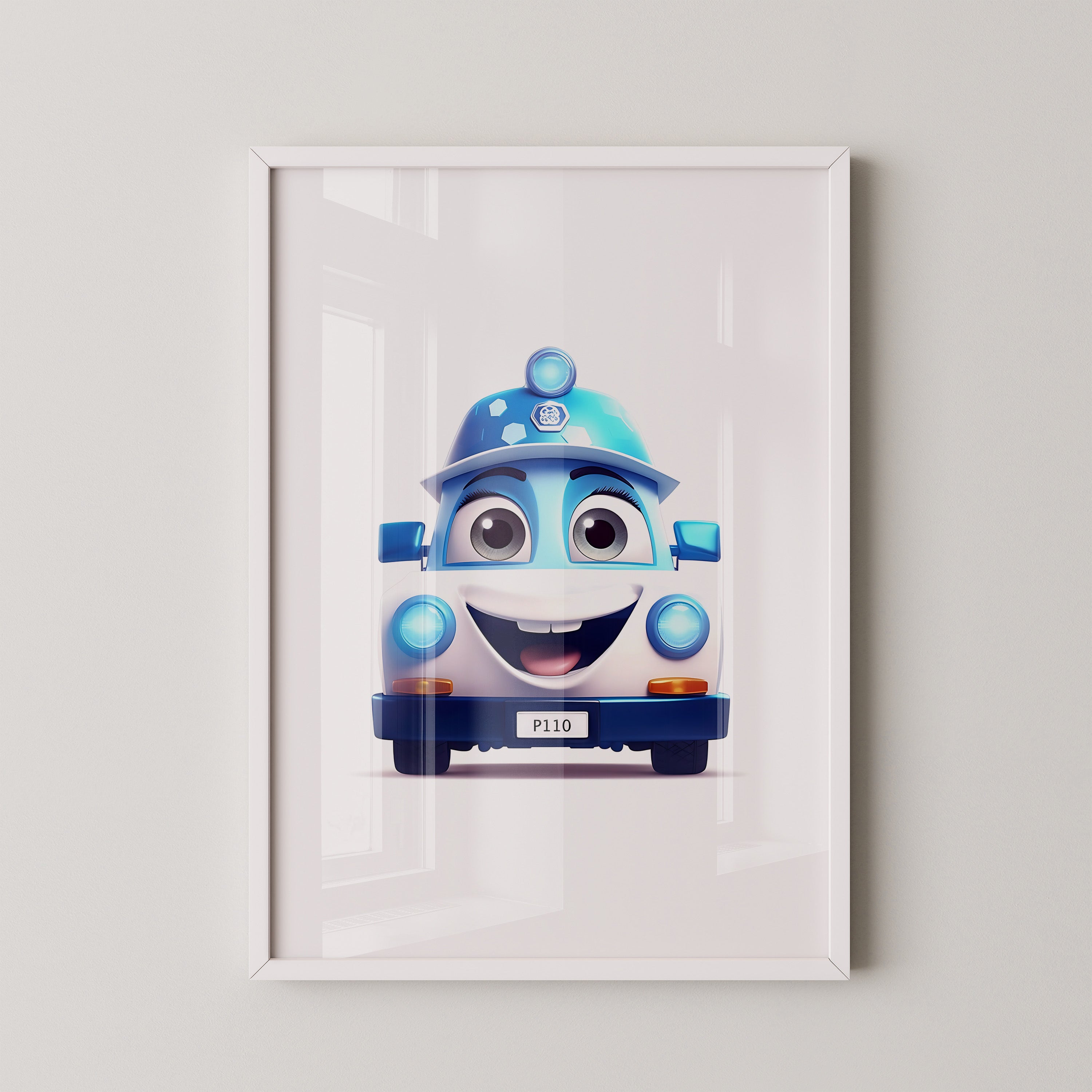 Kleines Polizeiauto Cartoonansicht