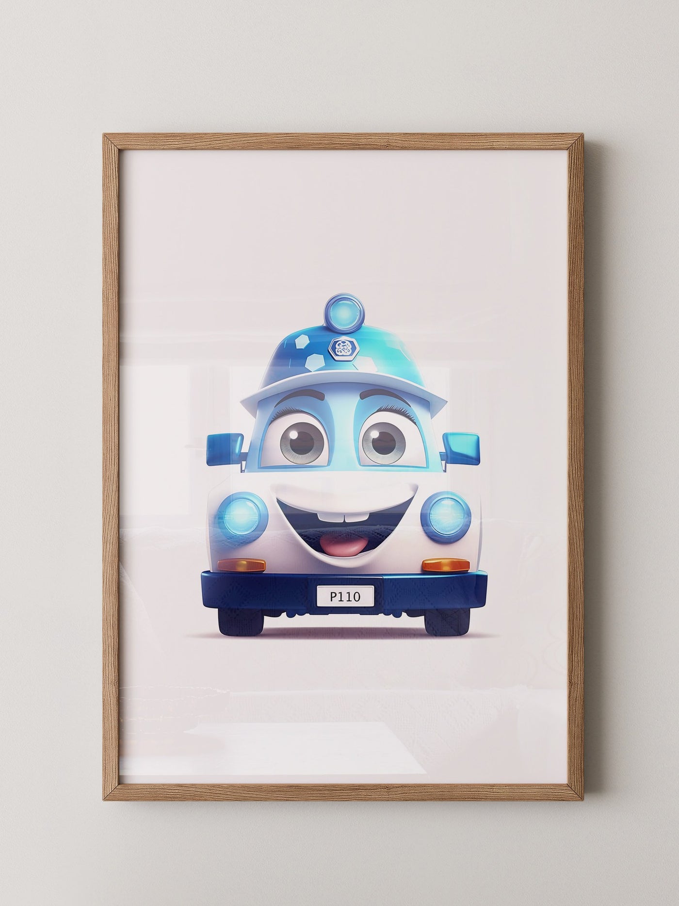 Kleines Polizeiauto Cartoonansicht