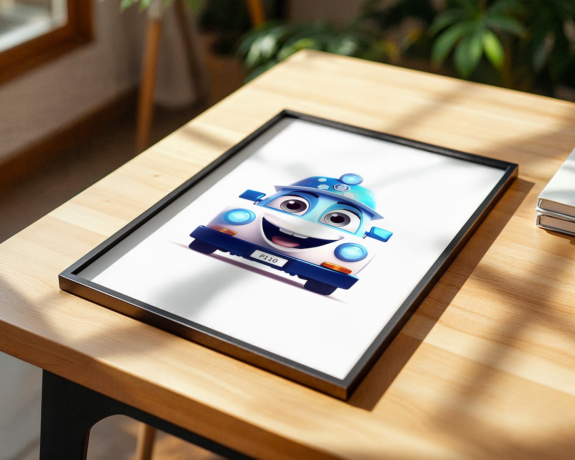 Kleines Polizeiauto Cartoonansicht