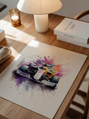 Rennwagen Aquarell Explosiv