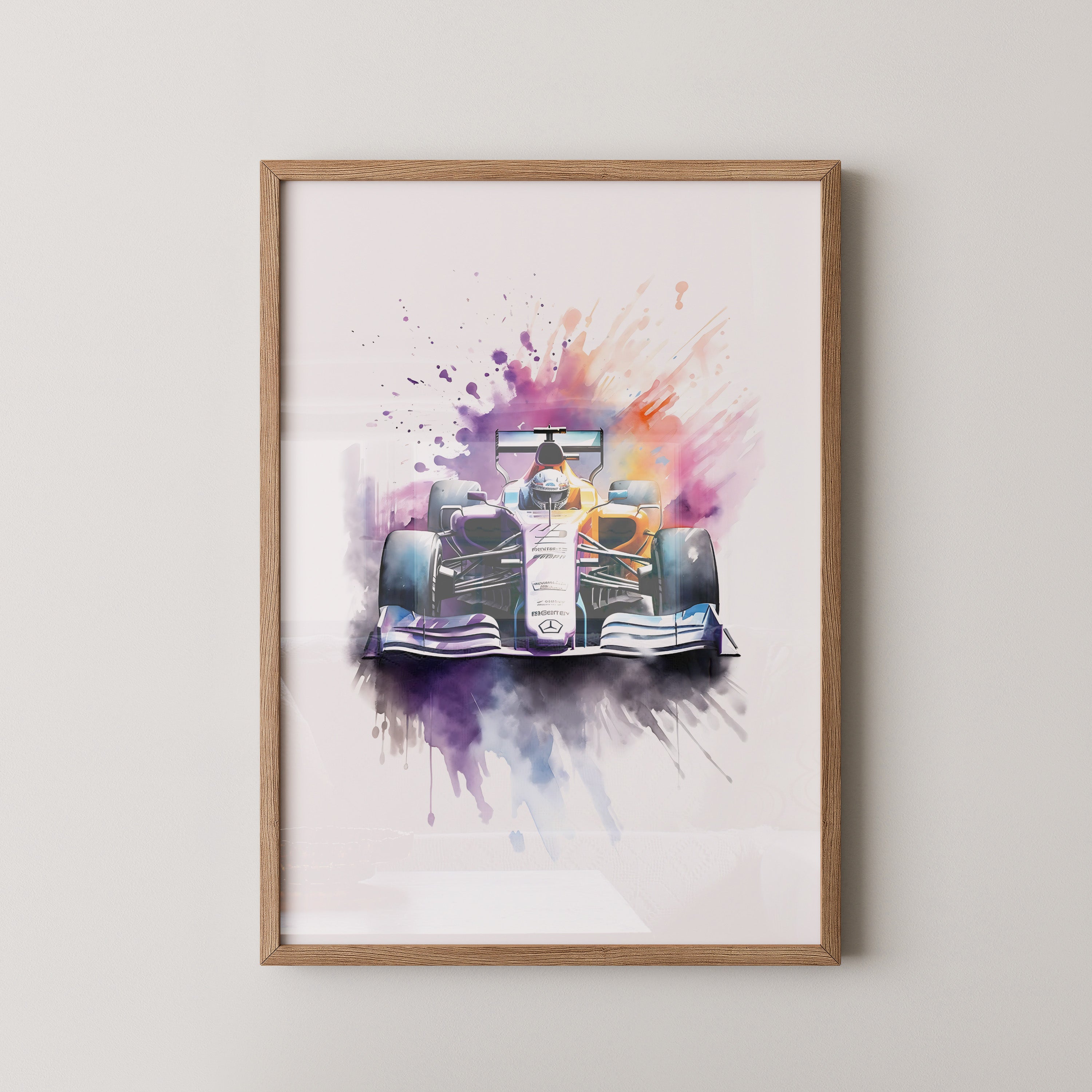 Rennwagen Aquarell Explosiv