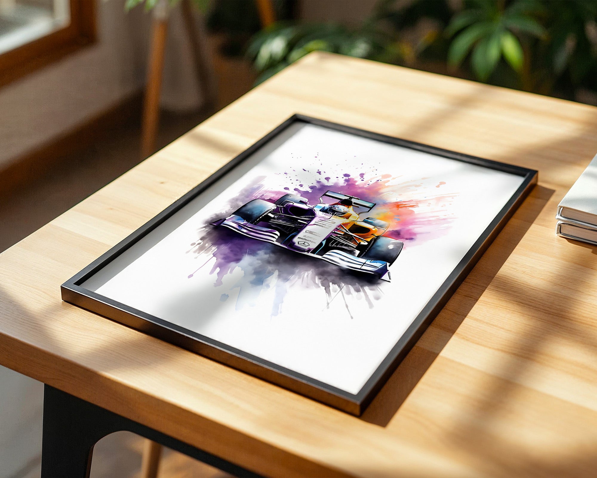 Rennwagen Aquarell Explosiv