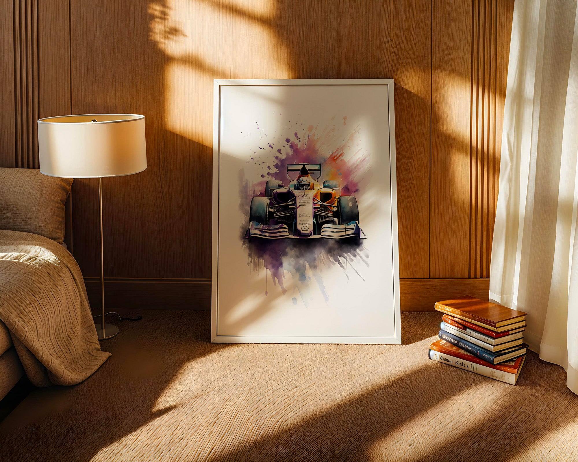 Rennwagen Aquarell Explosiv