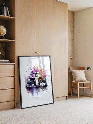 Rennwagen Aquarell Explosiv