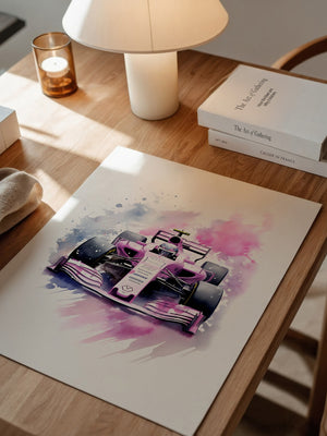 F1 Rennwagen Aquarell Explosion