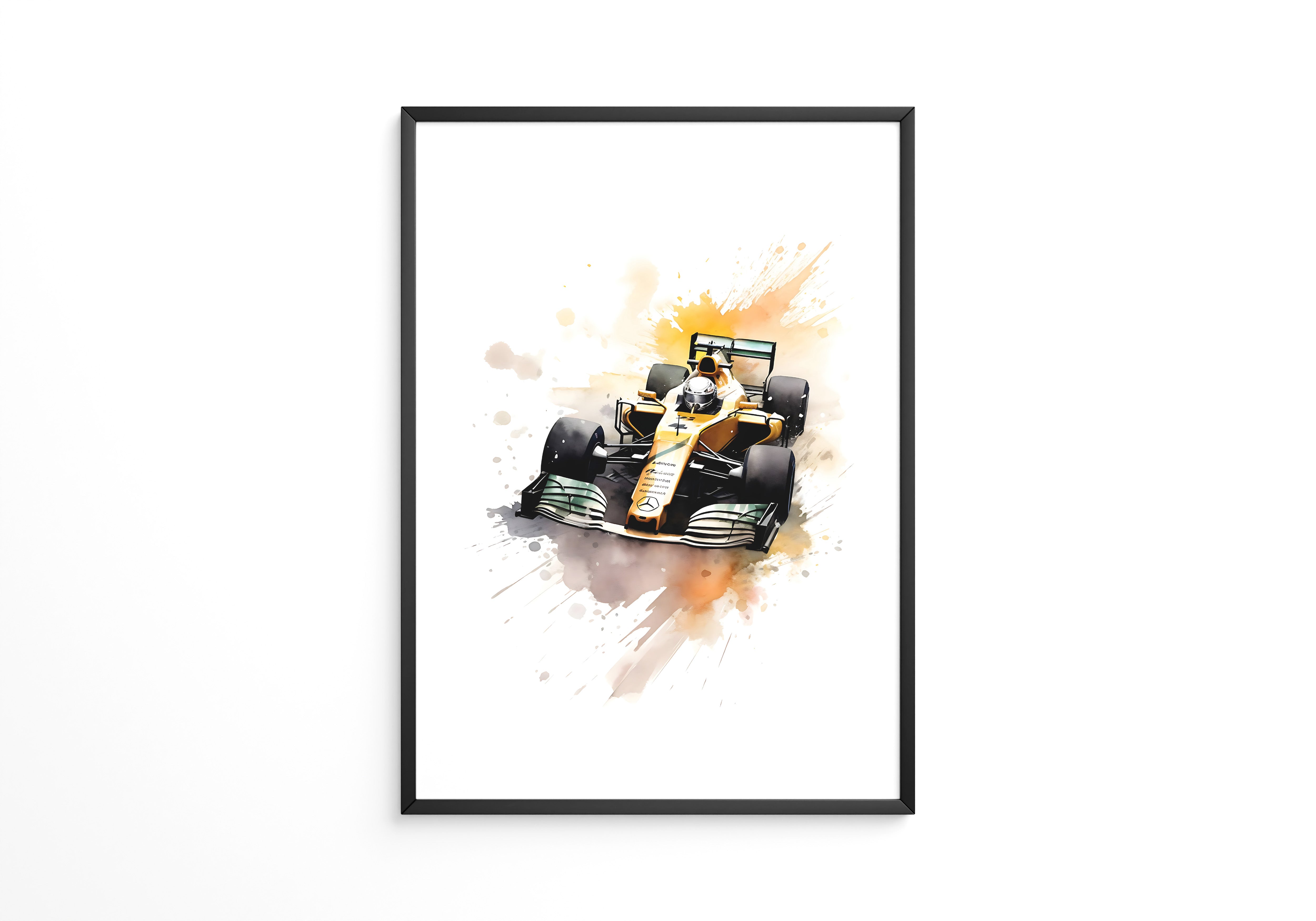 Rennwagen Wasserfarben Dynamik