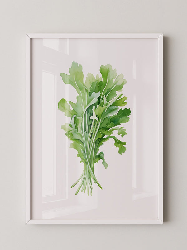 Rucola Aquarell Grünnuancen