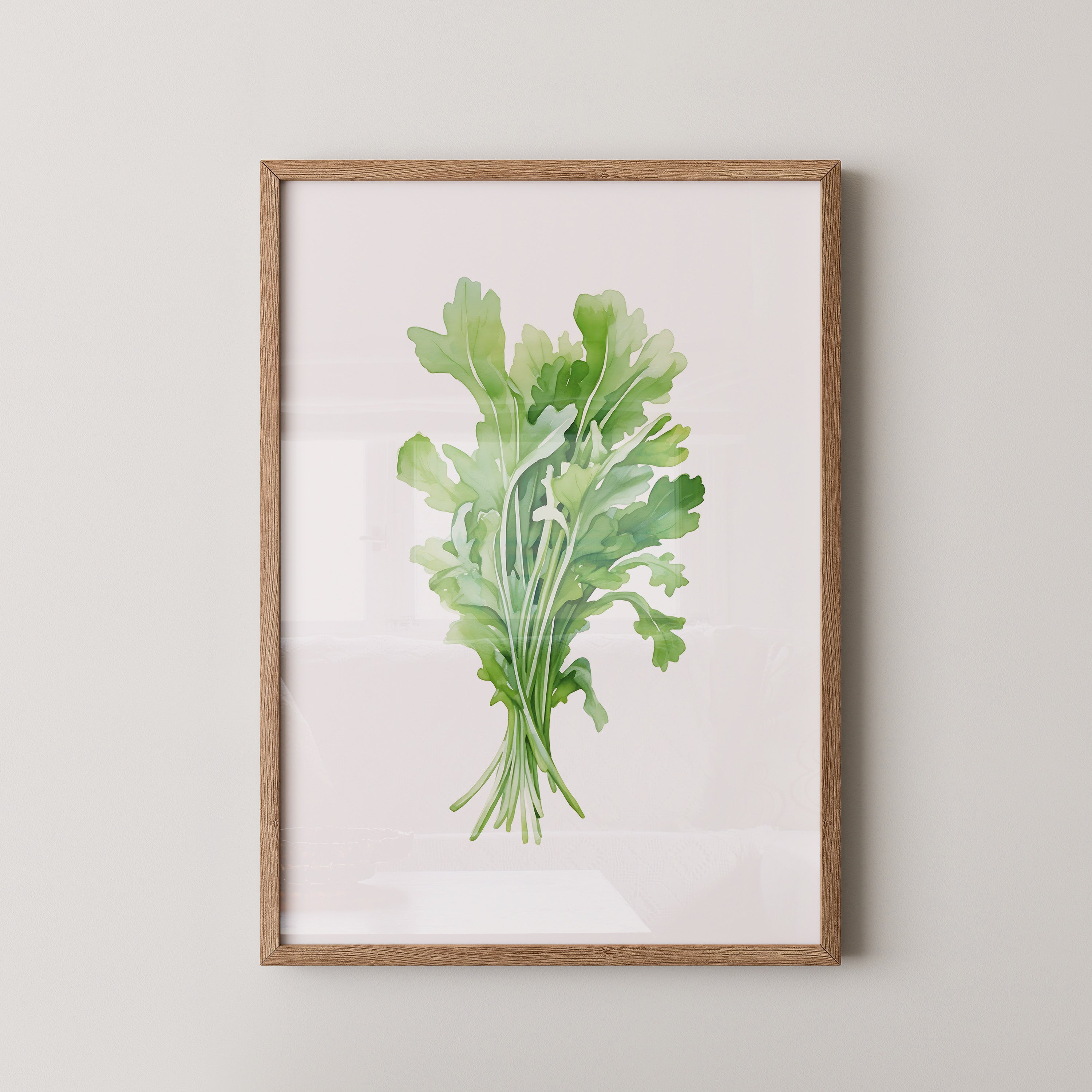 Rucola Aquarell Grünnuancen