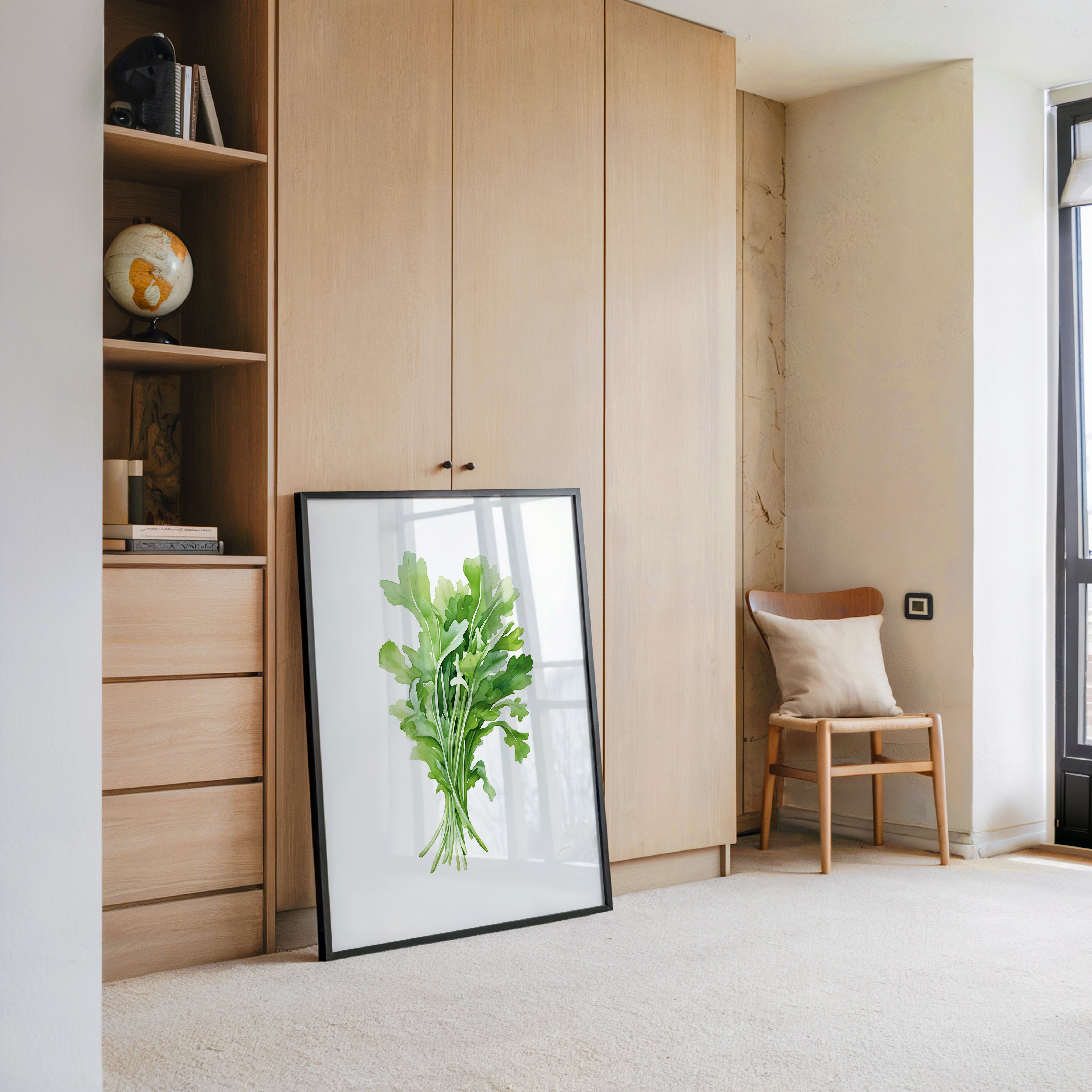 Rucola Aquarell Grünnuancen