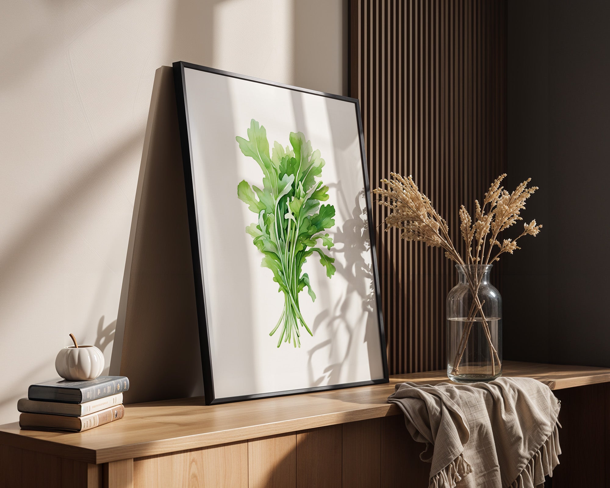 Rucola Aquarell Grünnuancen