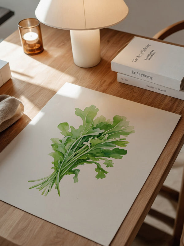 Rucola Aquarell Grünnuancen