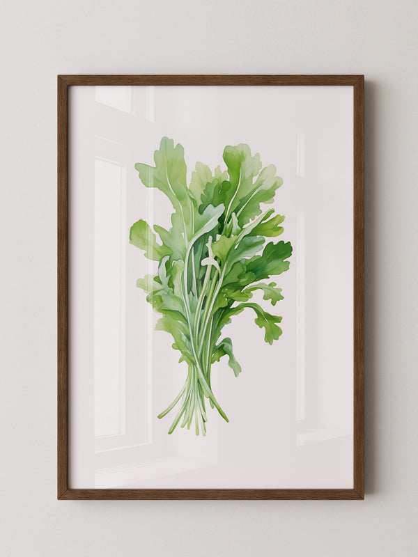 Rucola Aquarell Grünnuancen