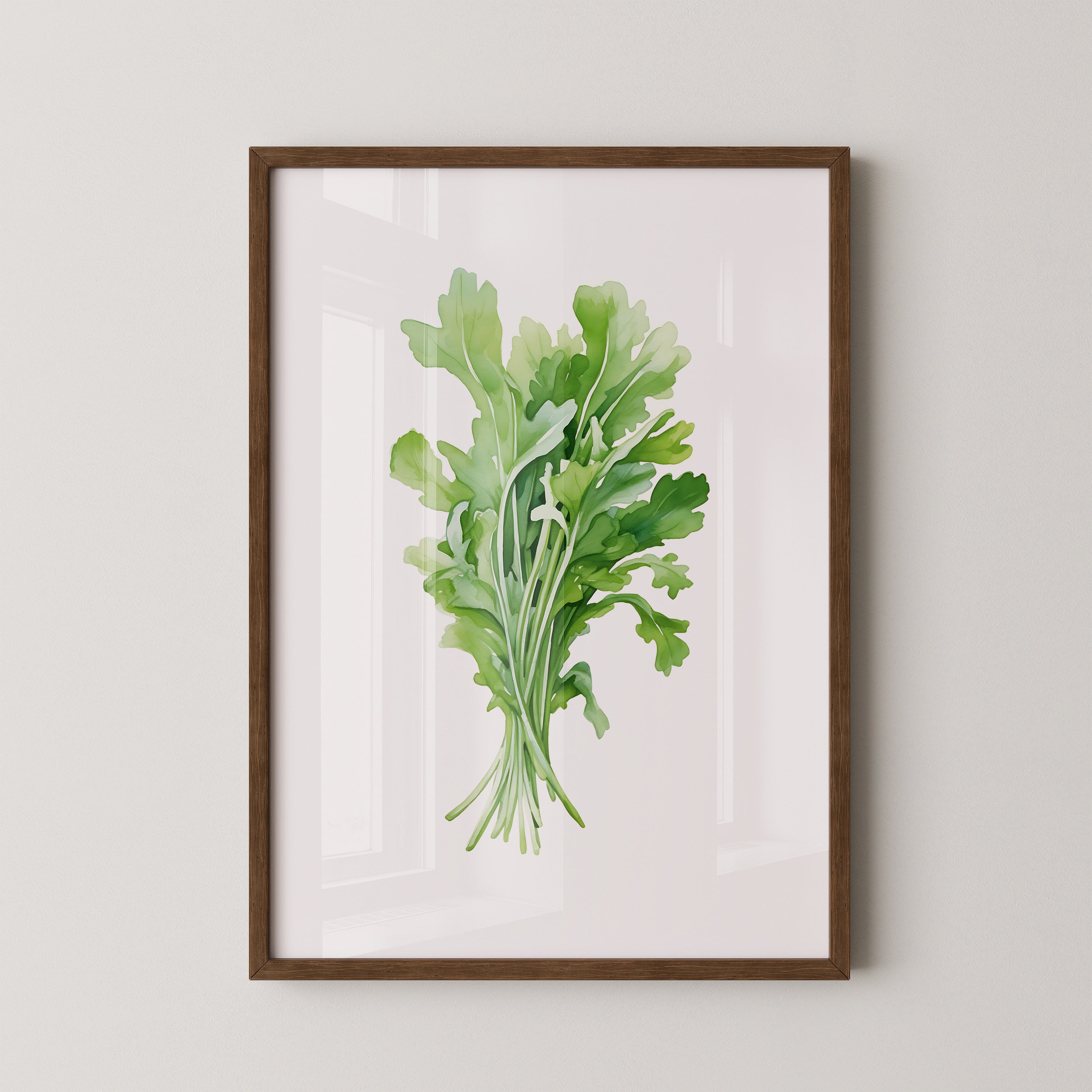 Rucola Aquarell Grünnuancen