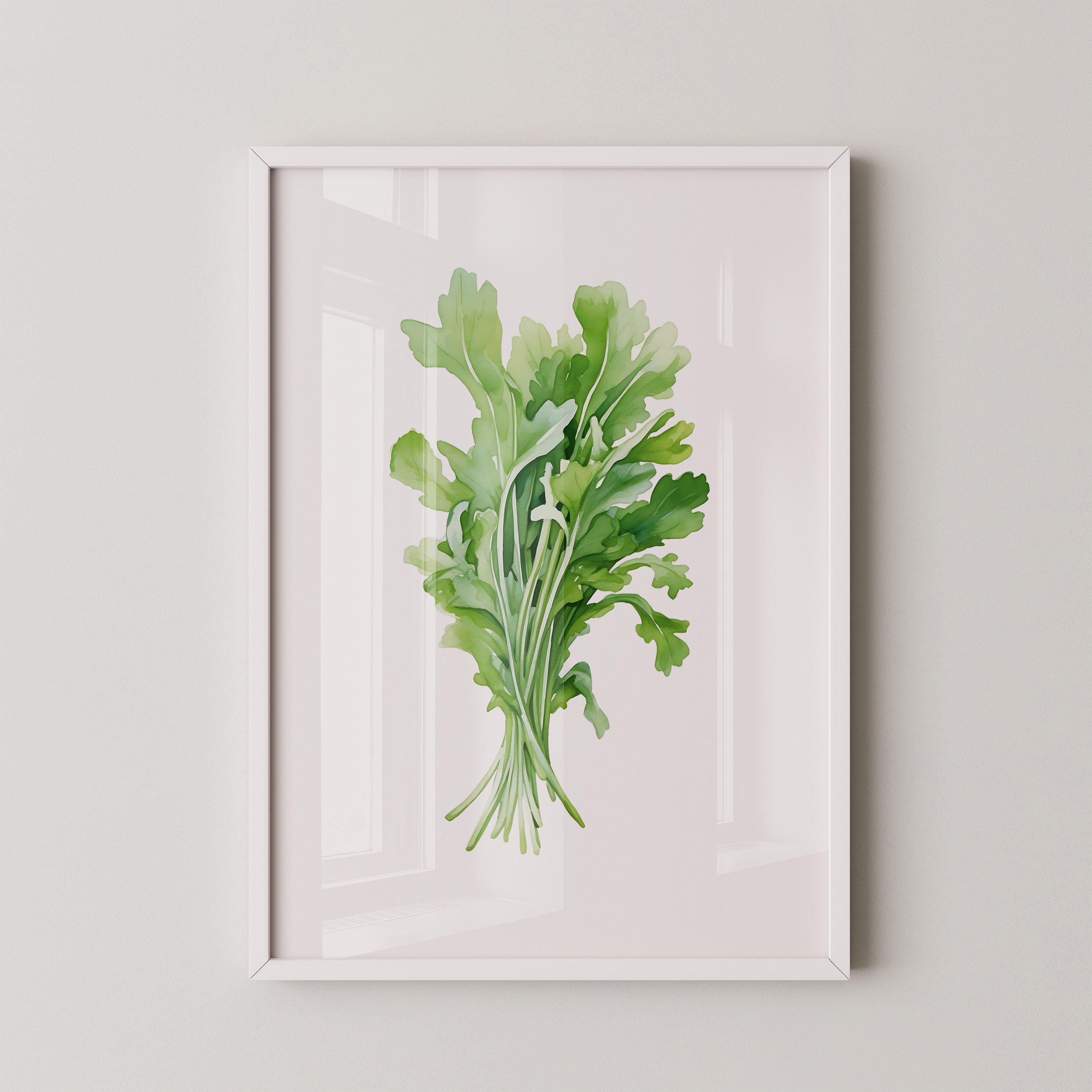 Rucola Aquarell Grünnuancen