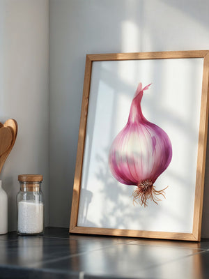 Rote Zwiebel Illustration Pastell