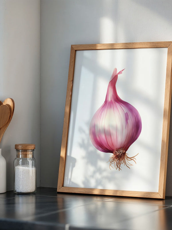 Rote Zwiebel Illustration Pastell