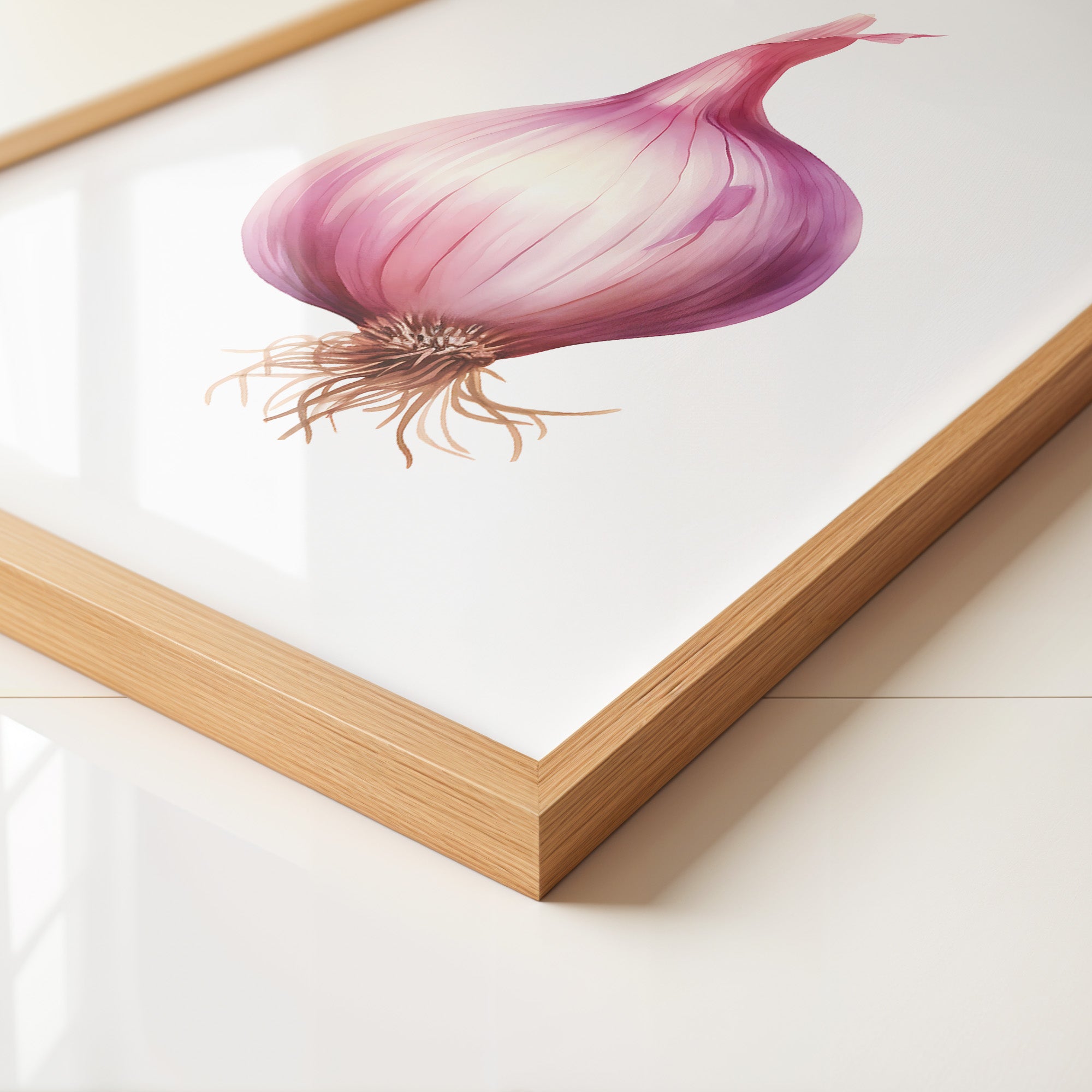 Rote Zwiebel Illustration Pastell