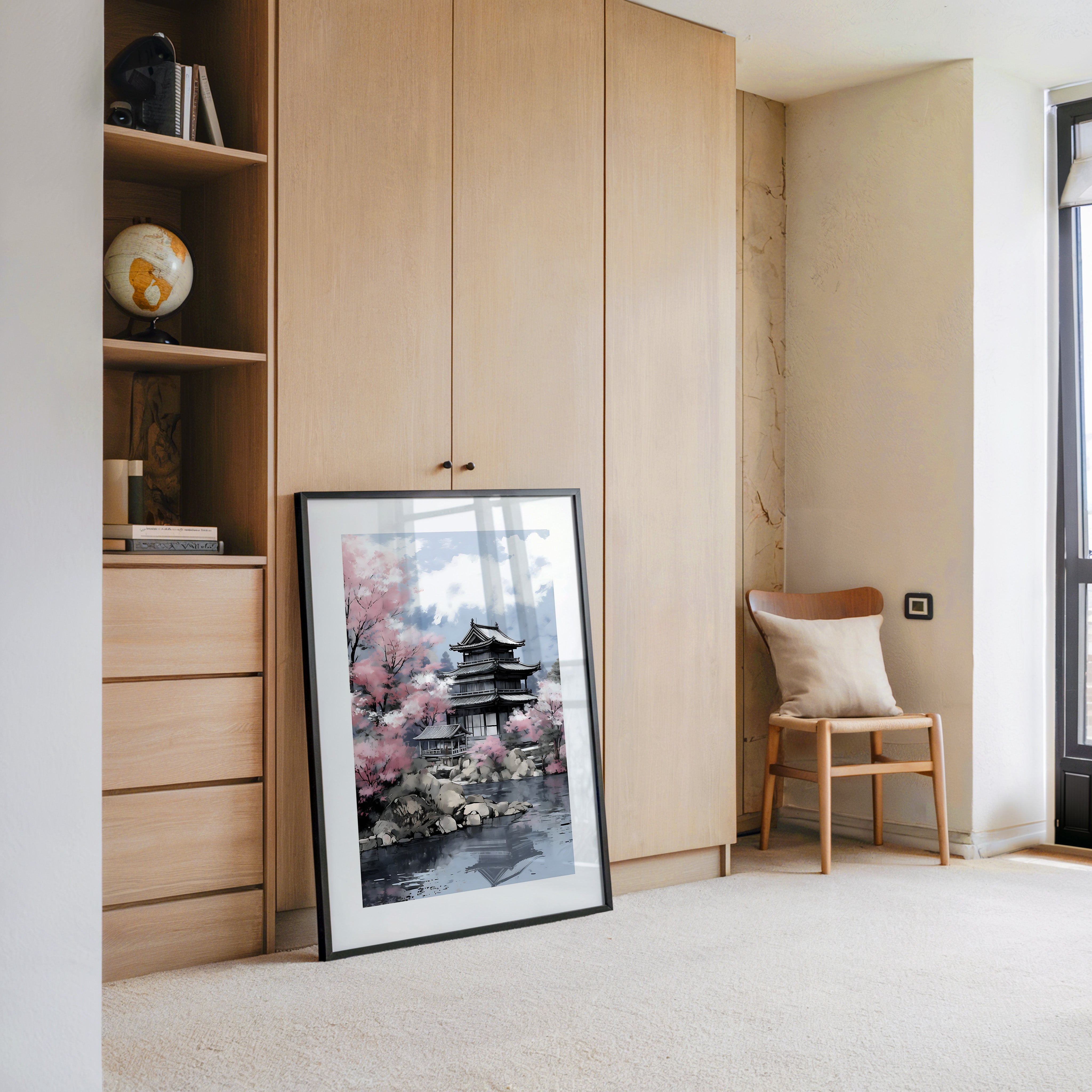 Japanischer Tempel Kirschblüten