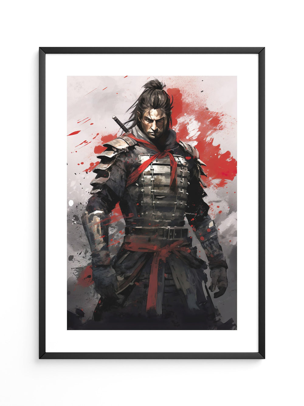 Samurai Krieger Rot Farbeffekt