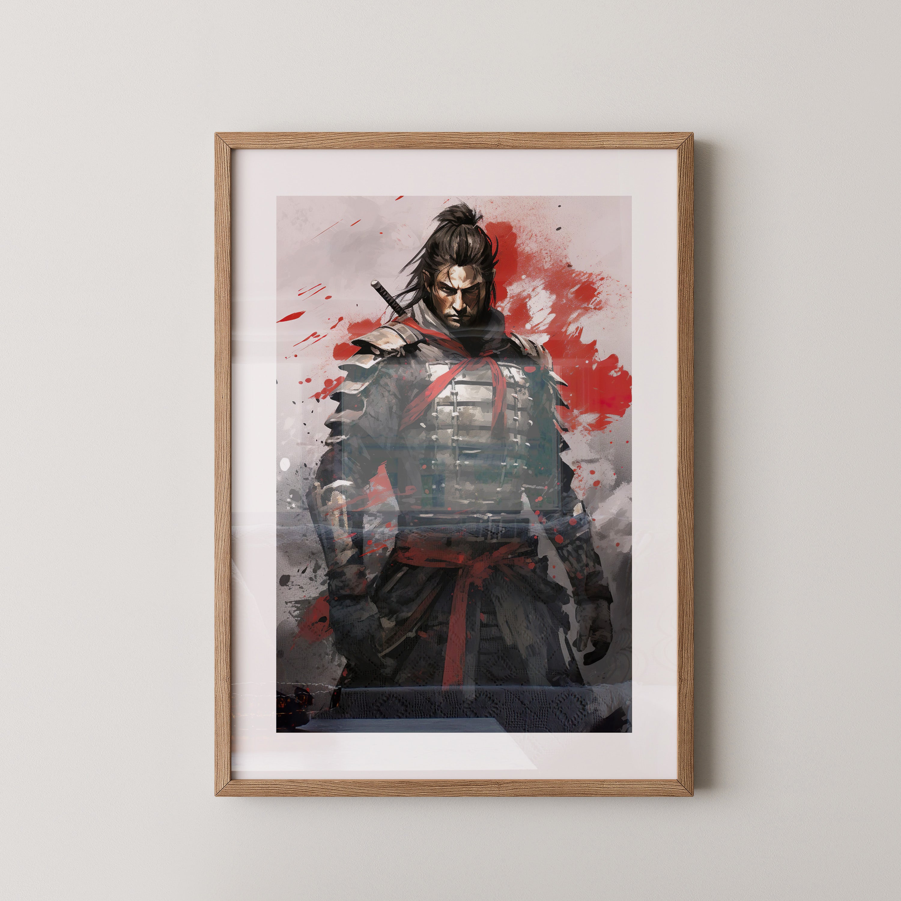 Samurai Krieger Rot Farbeffekt