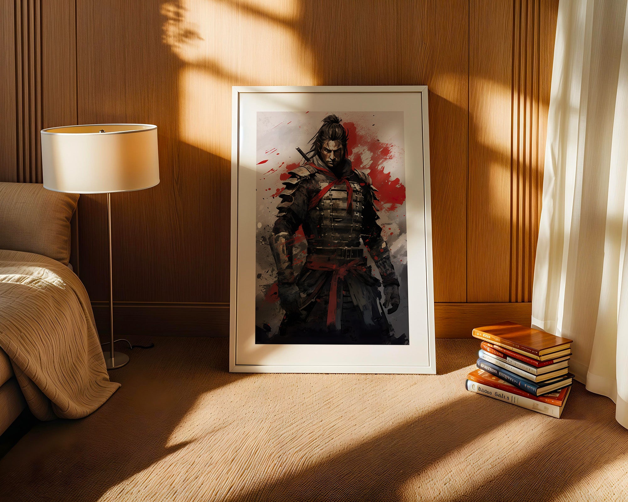 Samurai Krieger Rot Farbeffekt