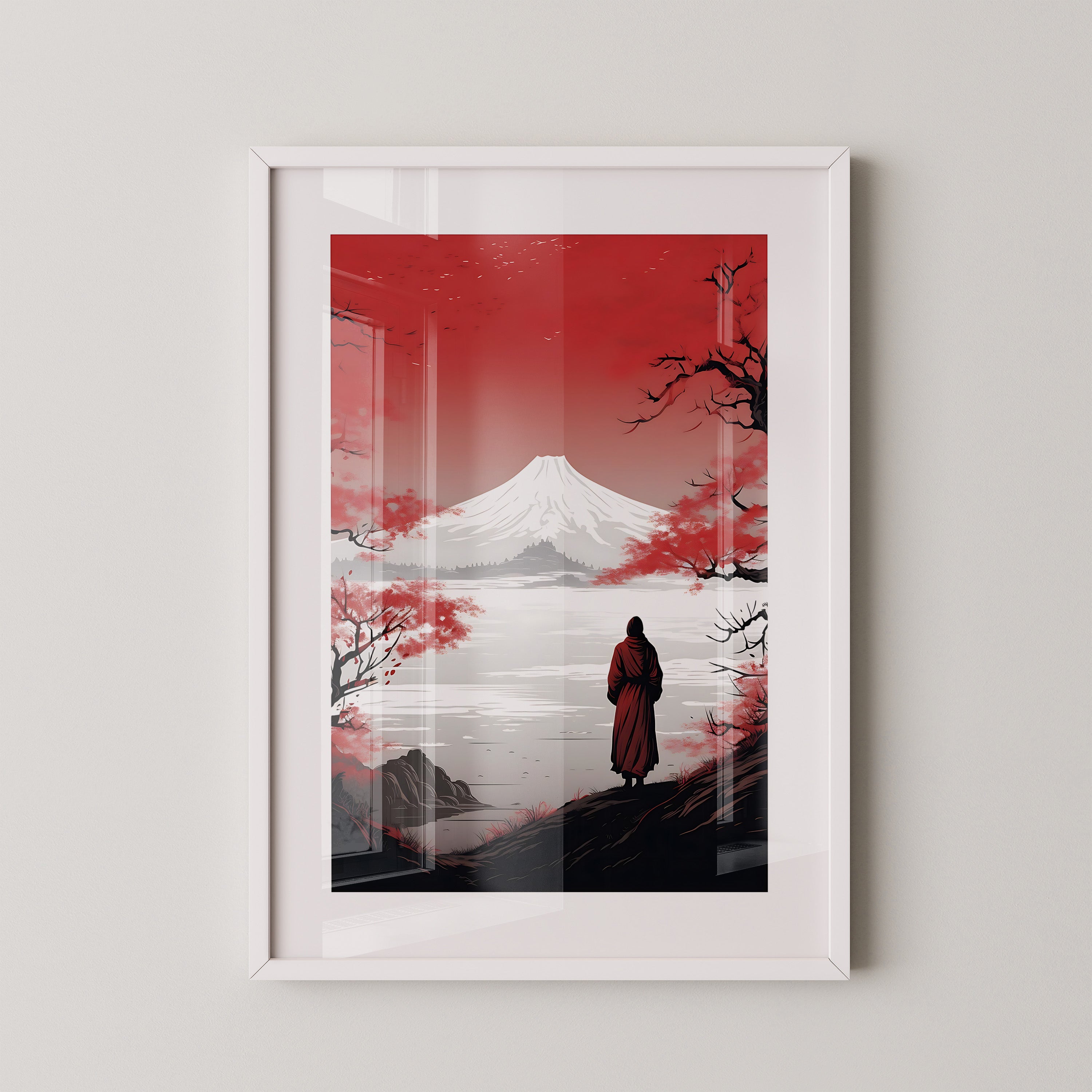 Mönch Berg Landschaft Rot