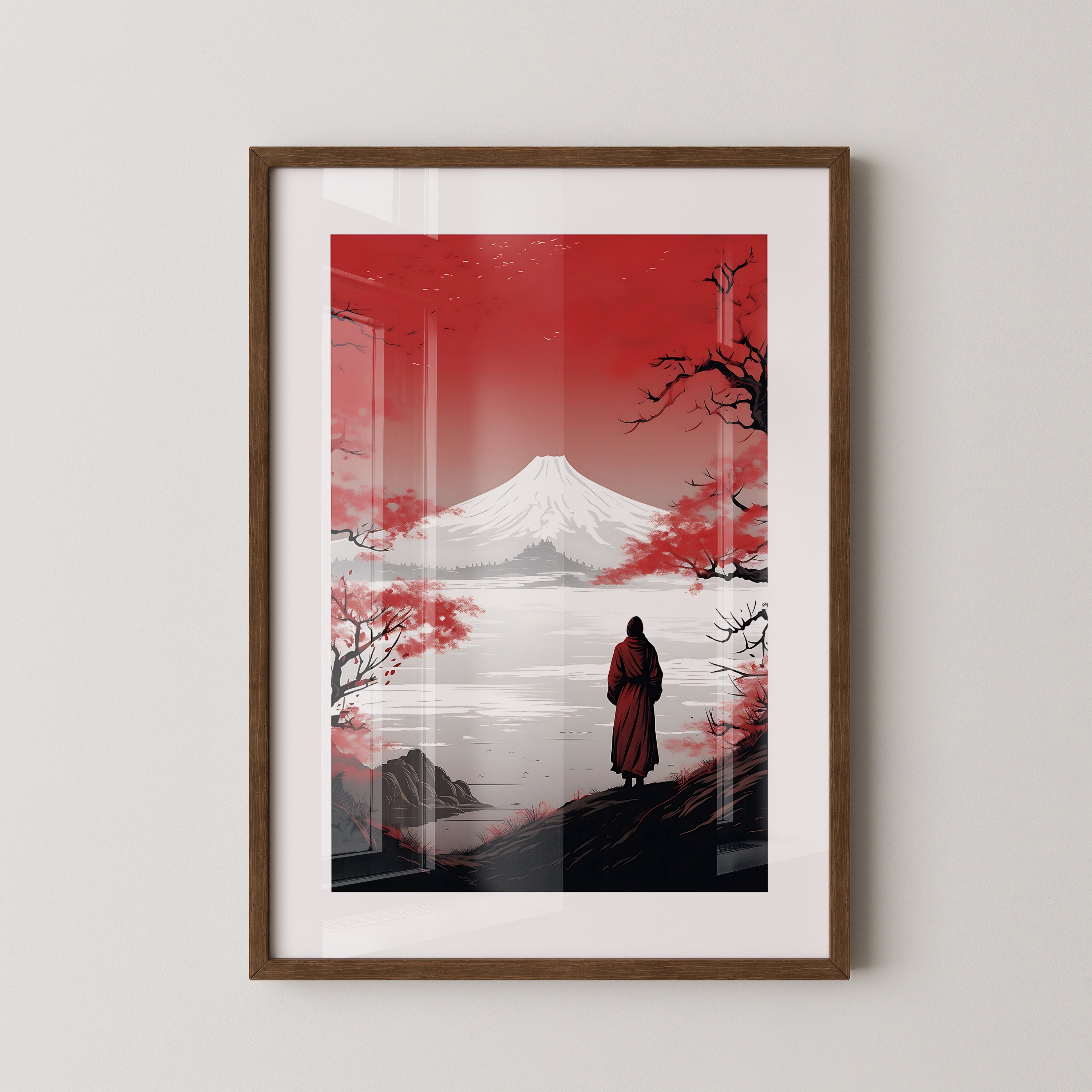 Mönch Berg Landschaft Rot