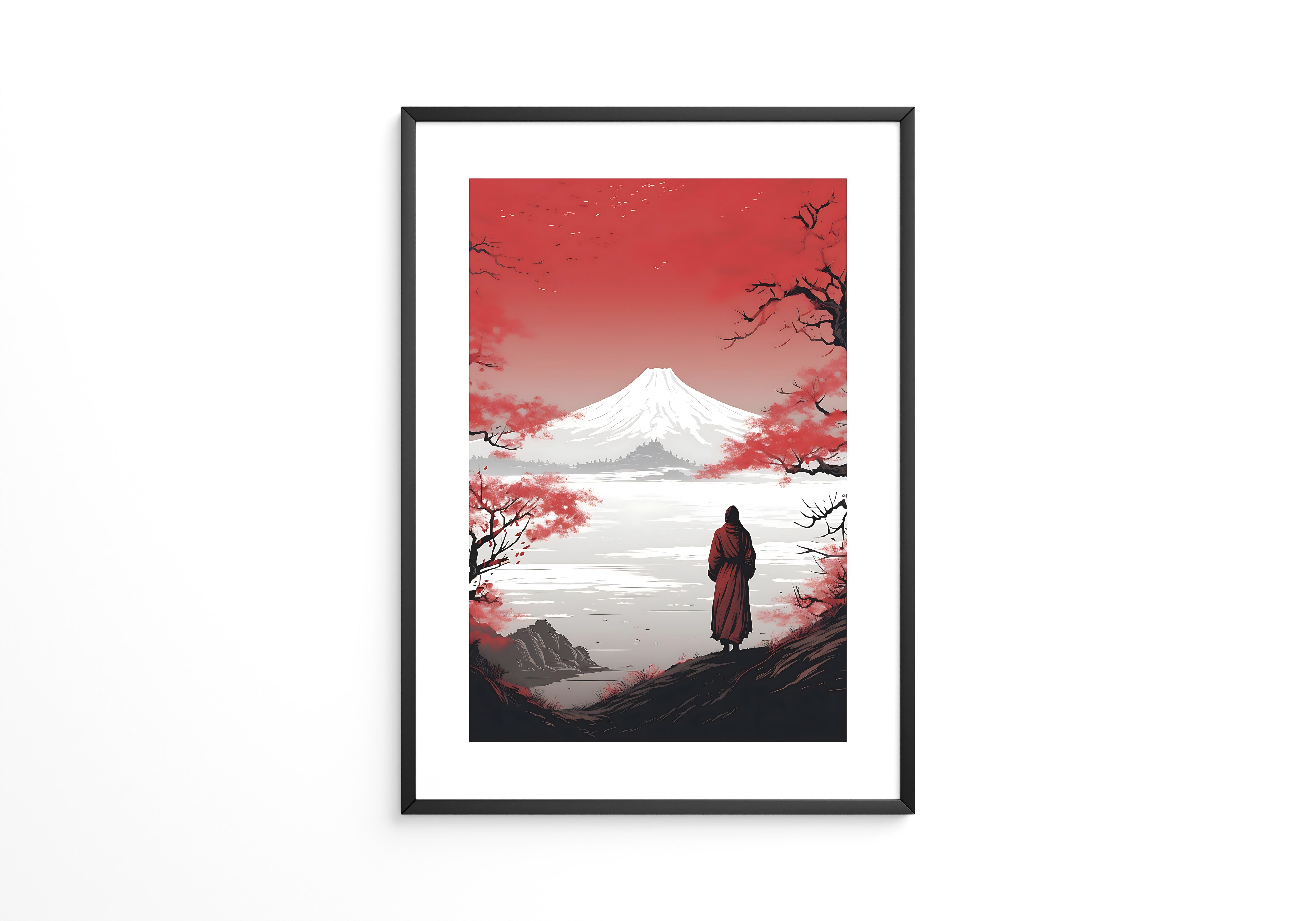 Mönch Berg Landschaft Rot