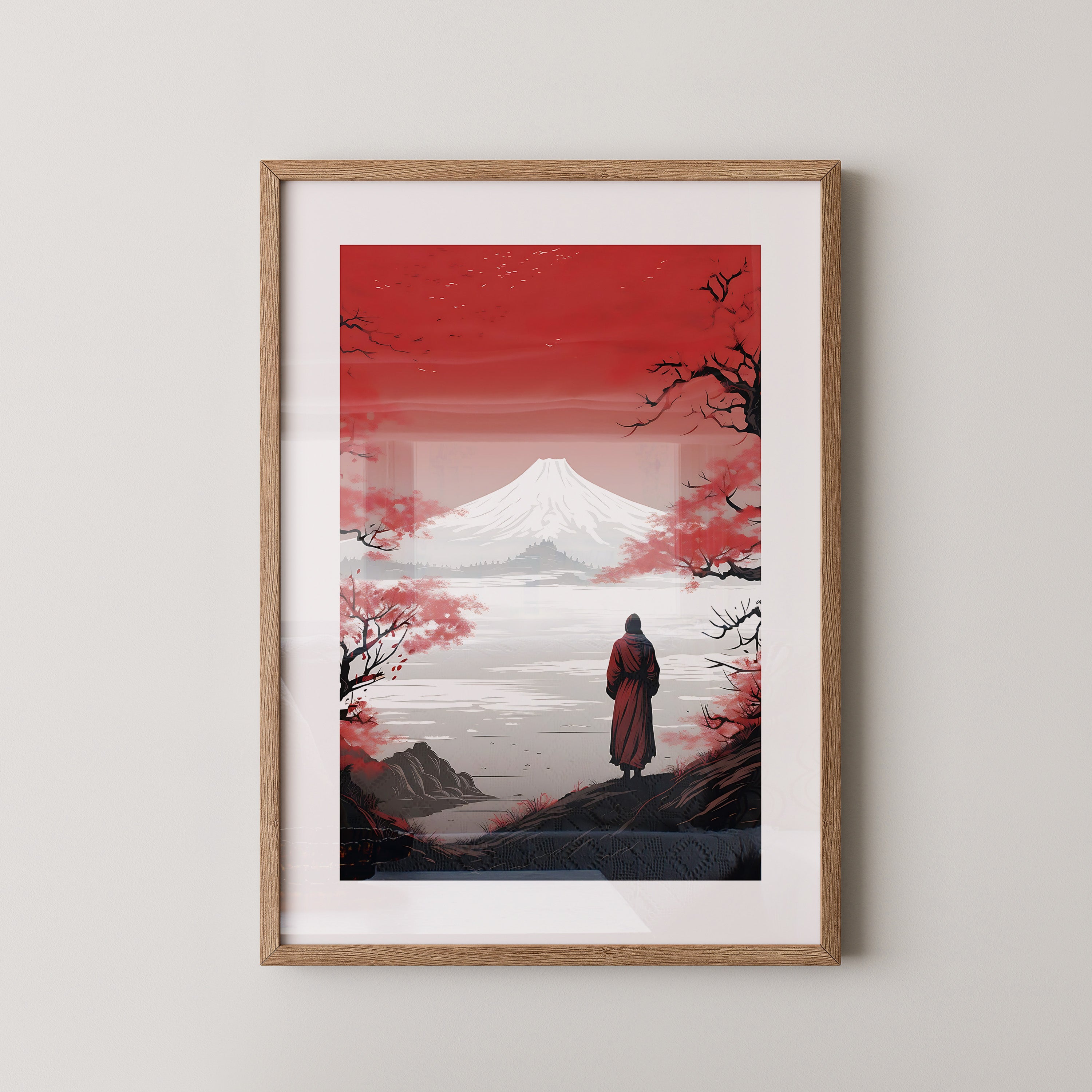 Mönch Berg Landschaft Rot