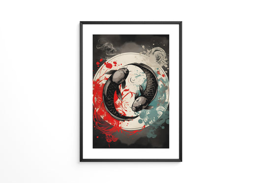 Koi Yin Yang Farbenpracht