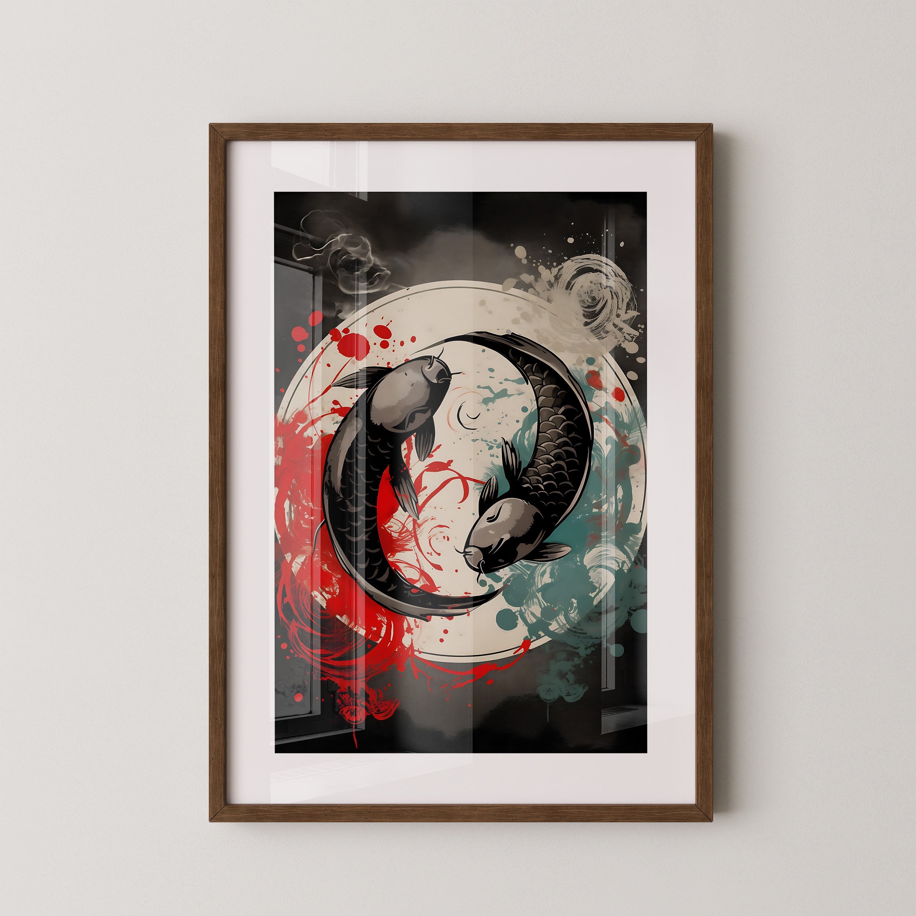Koi Yin Yang Farbenpracht