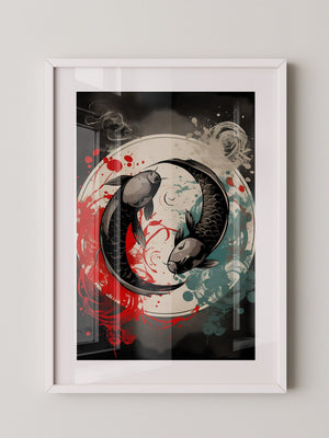 Koi Yin Yang Farbenpracht
