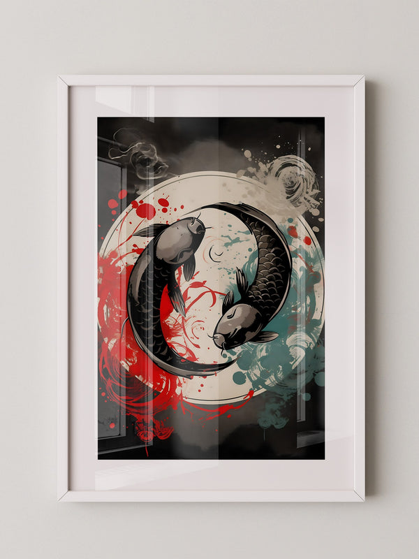 Koi Yin Yang Farbenpracht