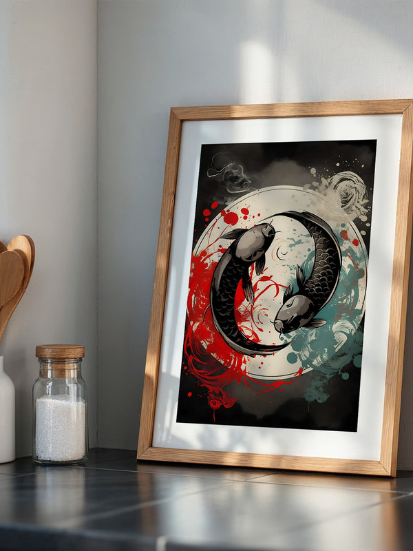 Koi Yin Yang Farbenpracht