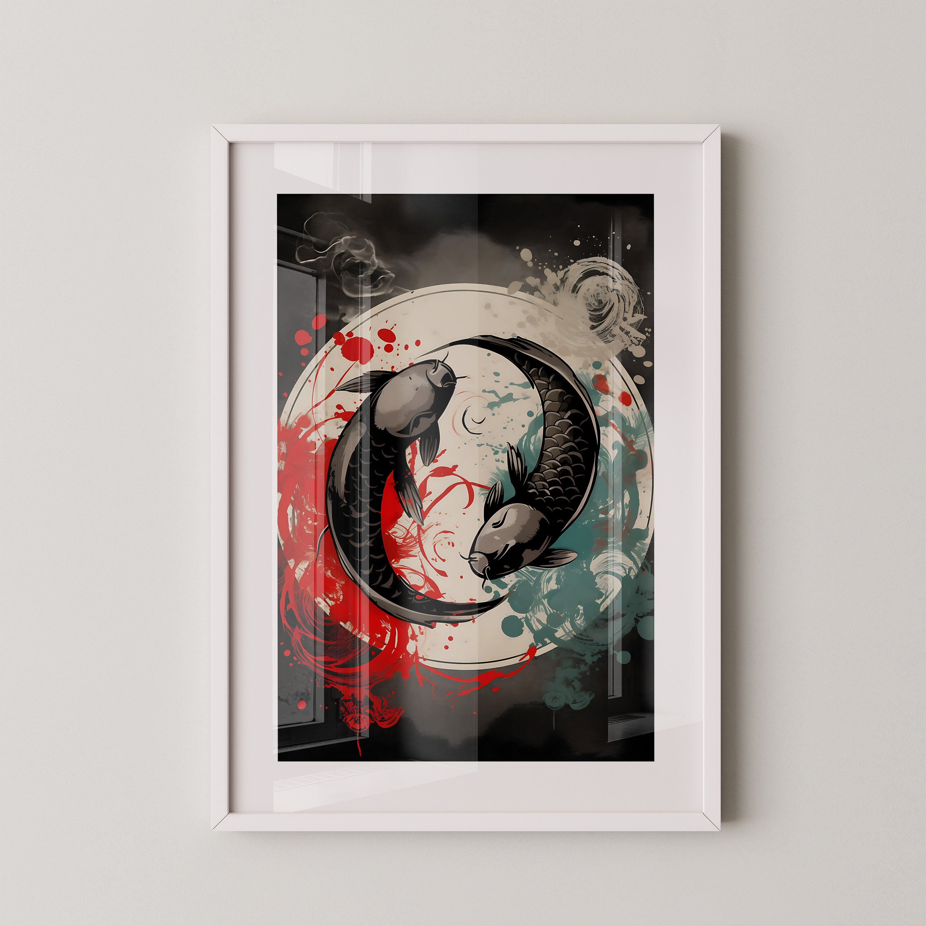 Koi Yin Yang Farbenpracht