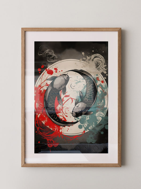 Koi Yin Yang Farbenpracht