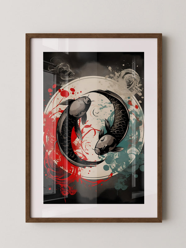 Koi Yin Yang Farbenpracht