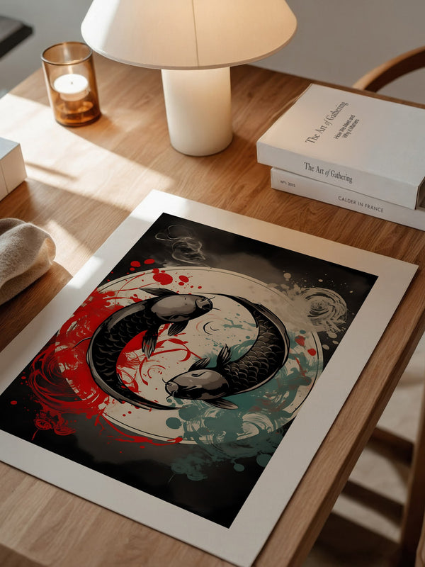 Koi Yin Yang Farbenpracht