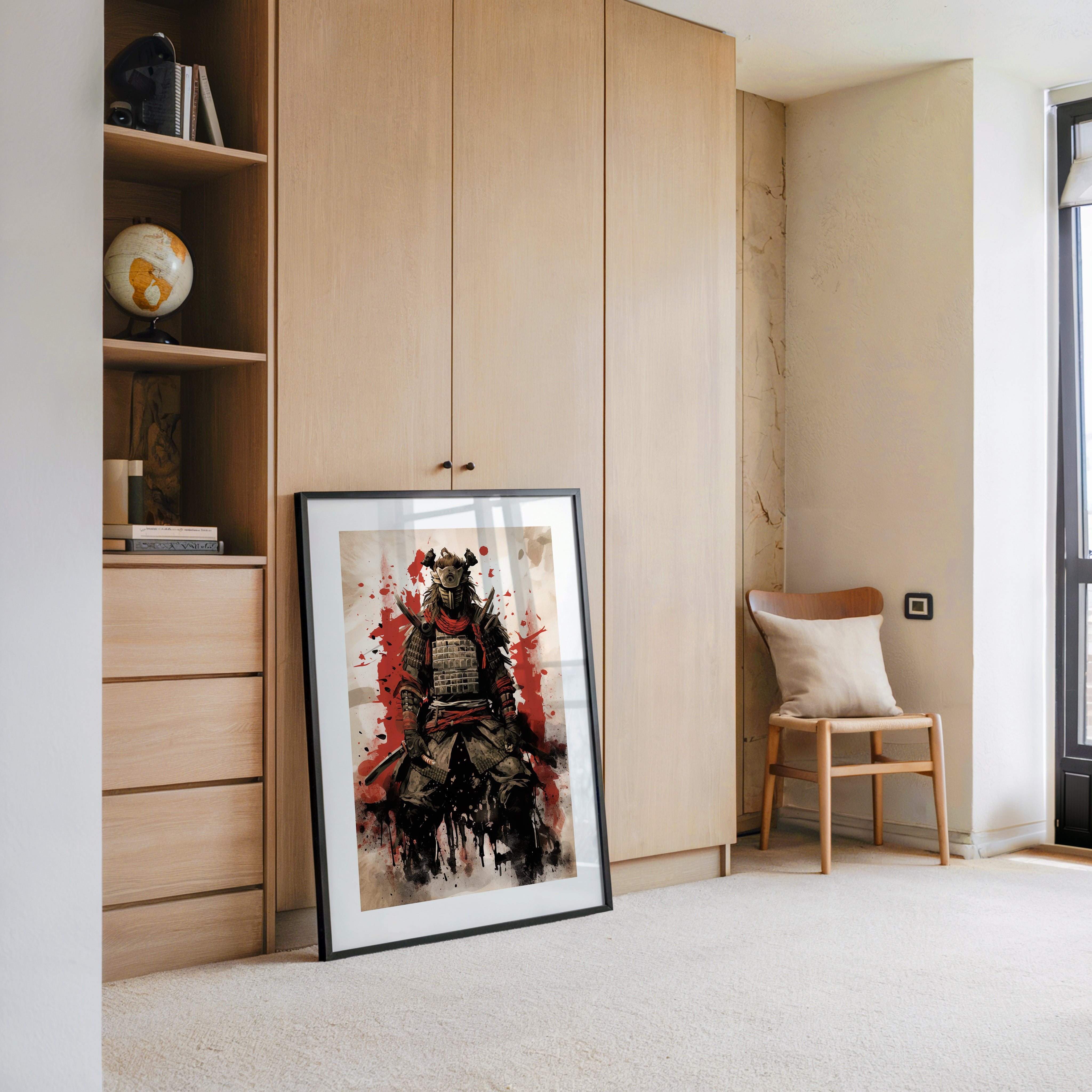 Krieger Rüstung rot Splatterkunst