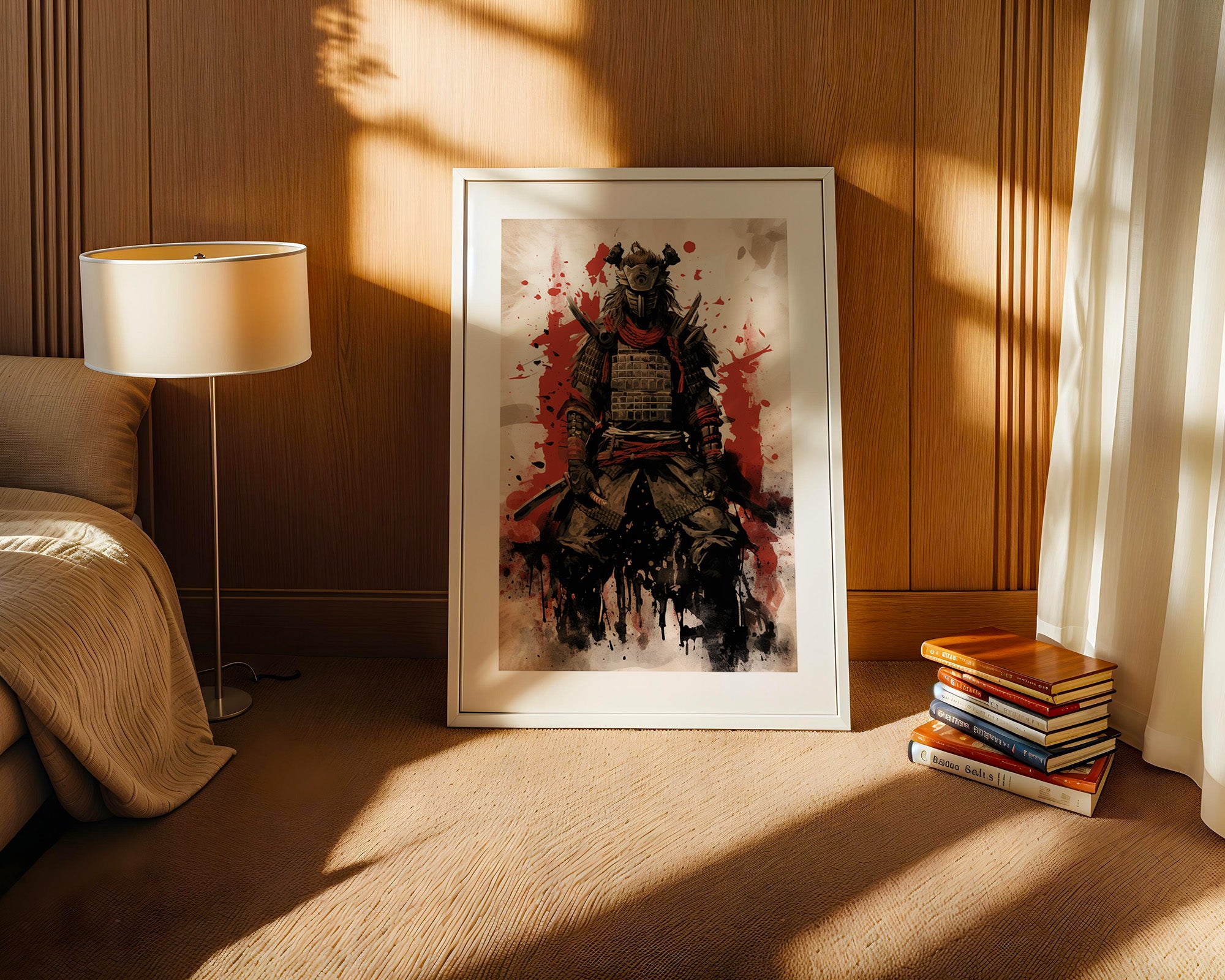 Krieger Rüstung rot Splatterkunst