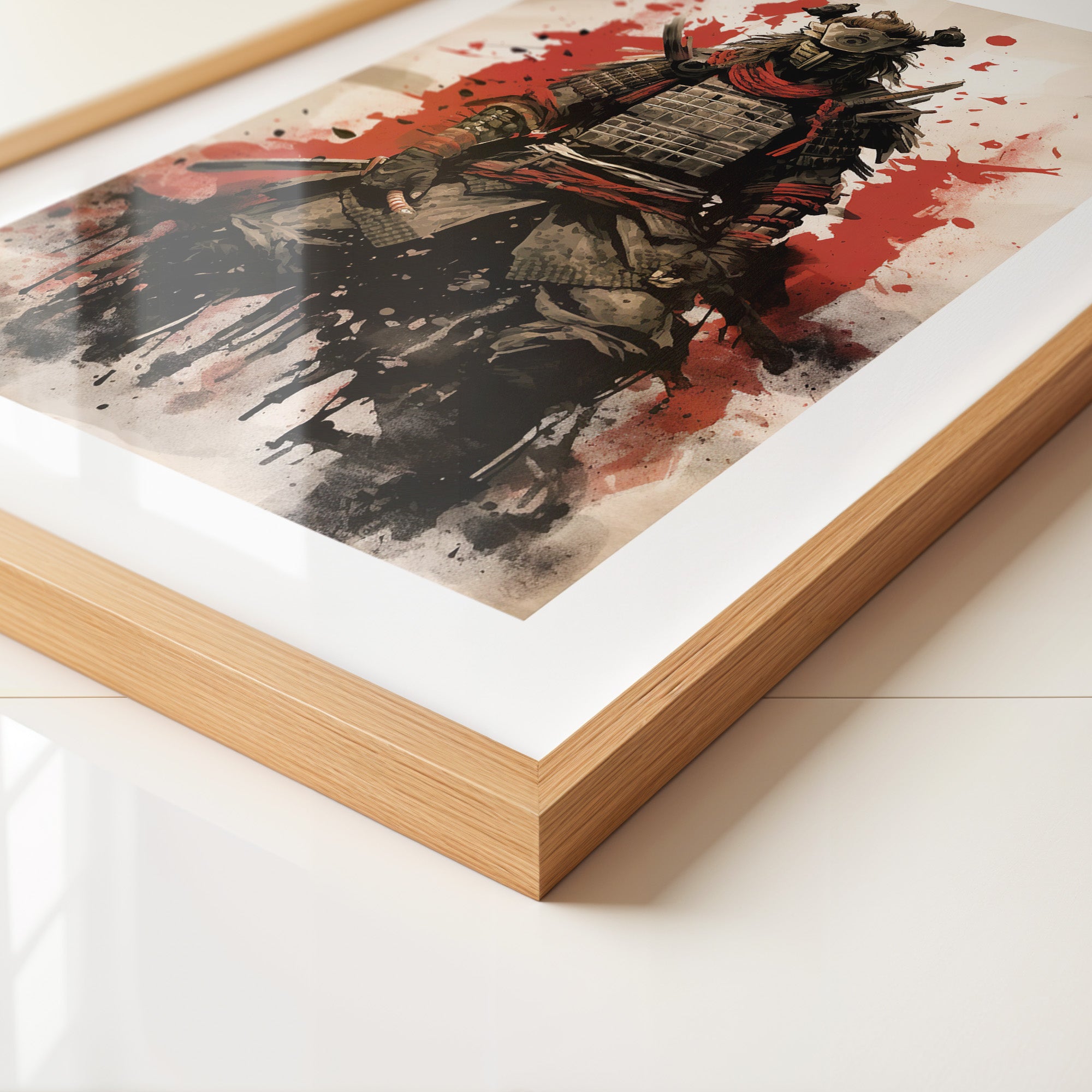 Krieger Rüstung rot Splatterkunst