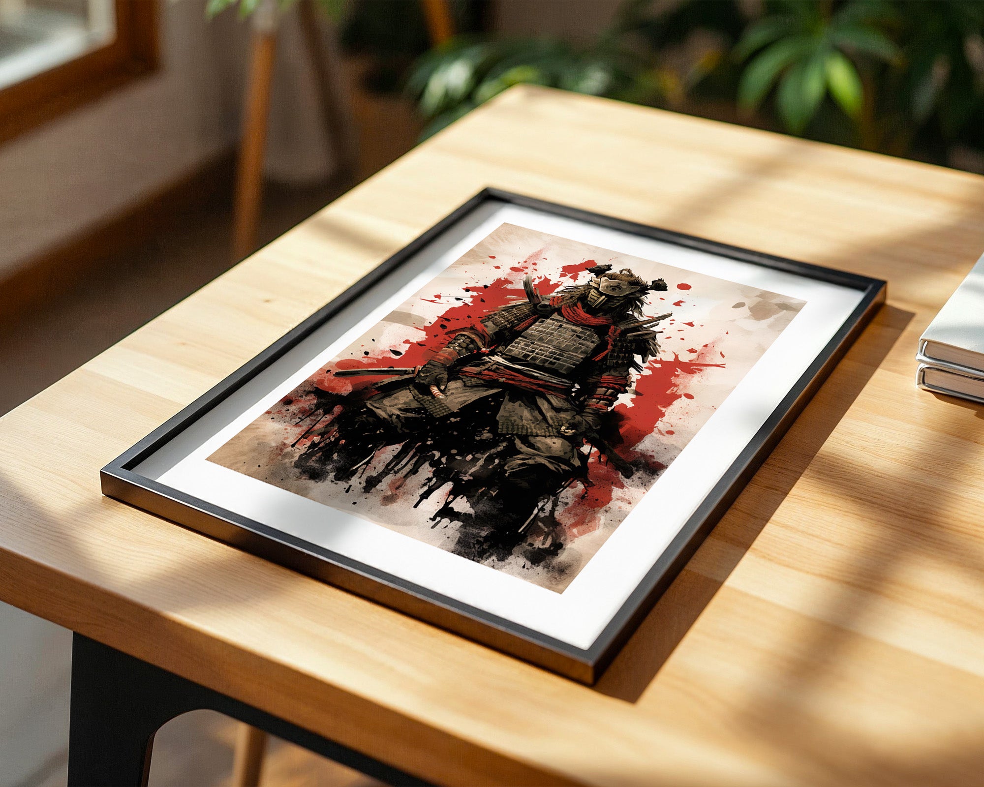 Krieger Rüstung rot Splatterkunst