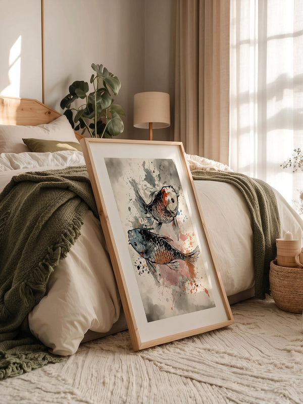 Koi Fische Aquarellspritzer