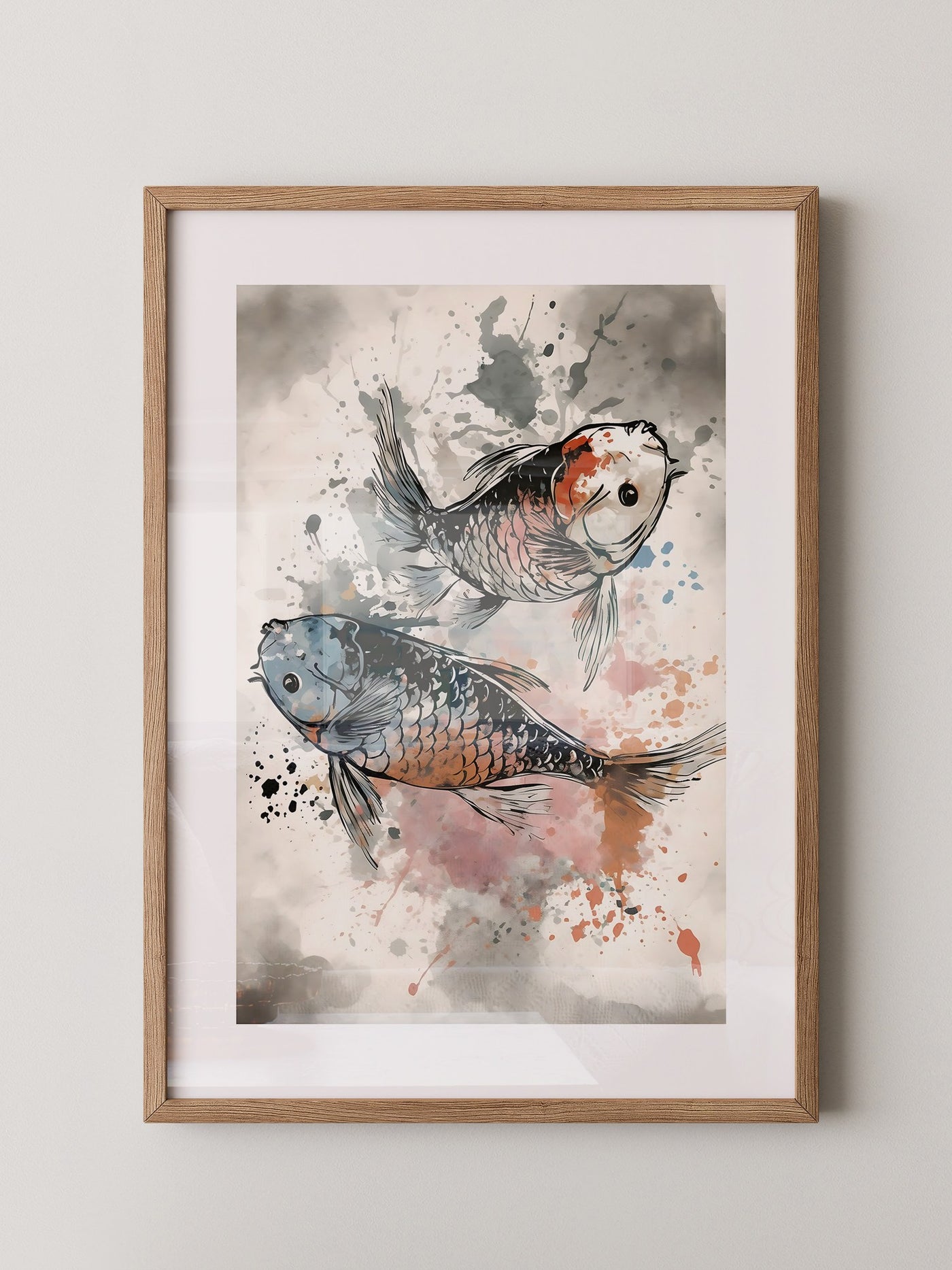 Koi Fische Aquarellspritzer