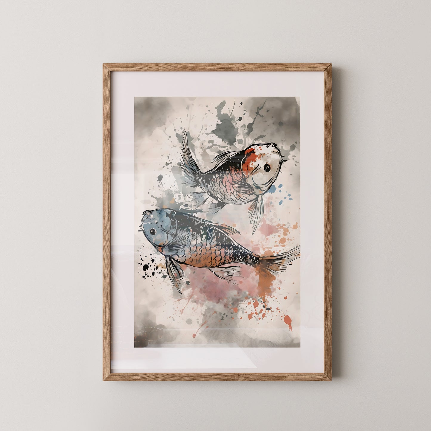 Koi Fische Aquarellspritzer