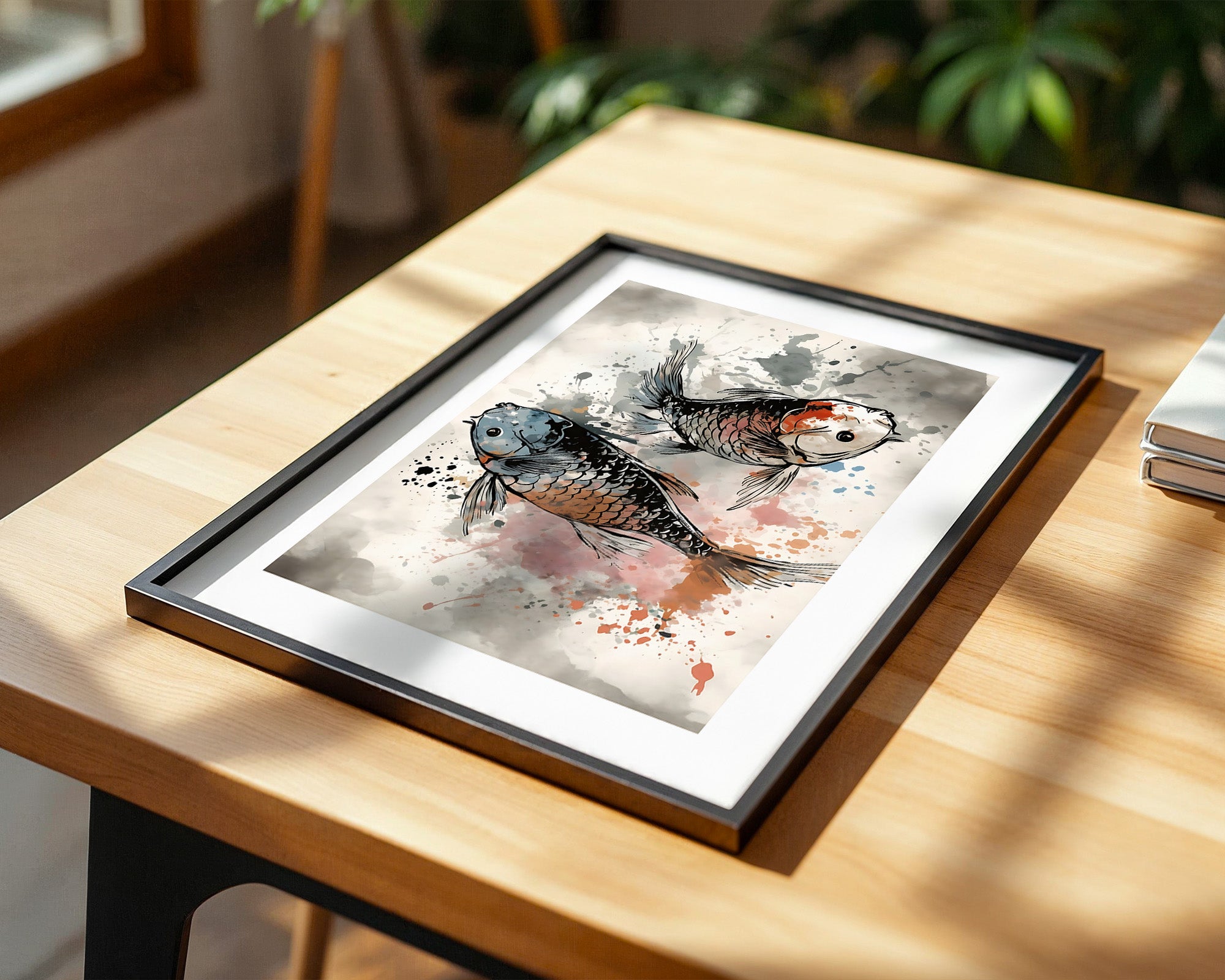 Koi Fische Aquarellspritzer