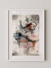 Koi Fische Aquarellspritzer