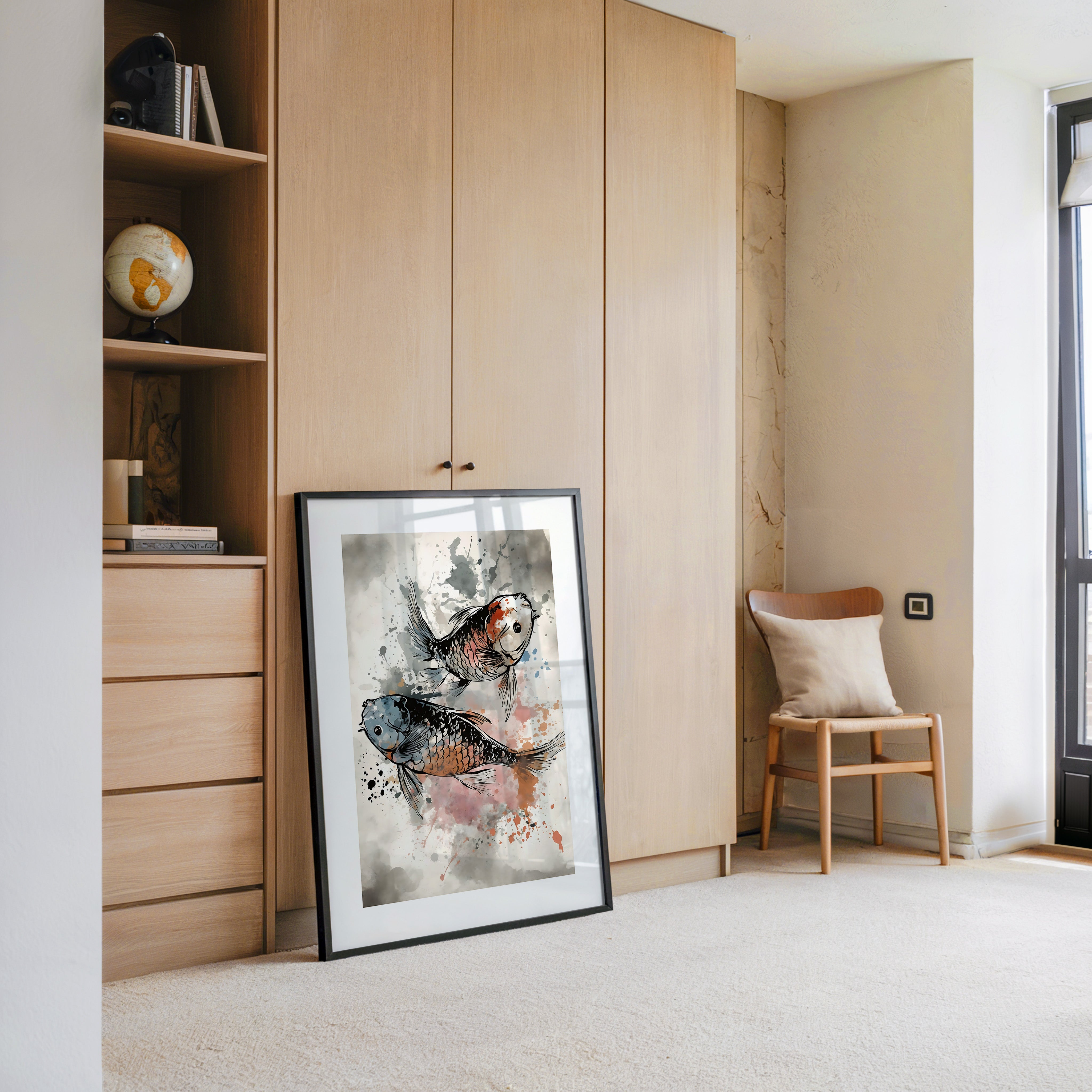 Koi Fische Aquarellspritzer