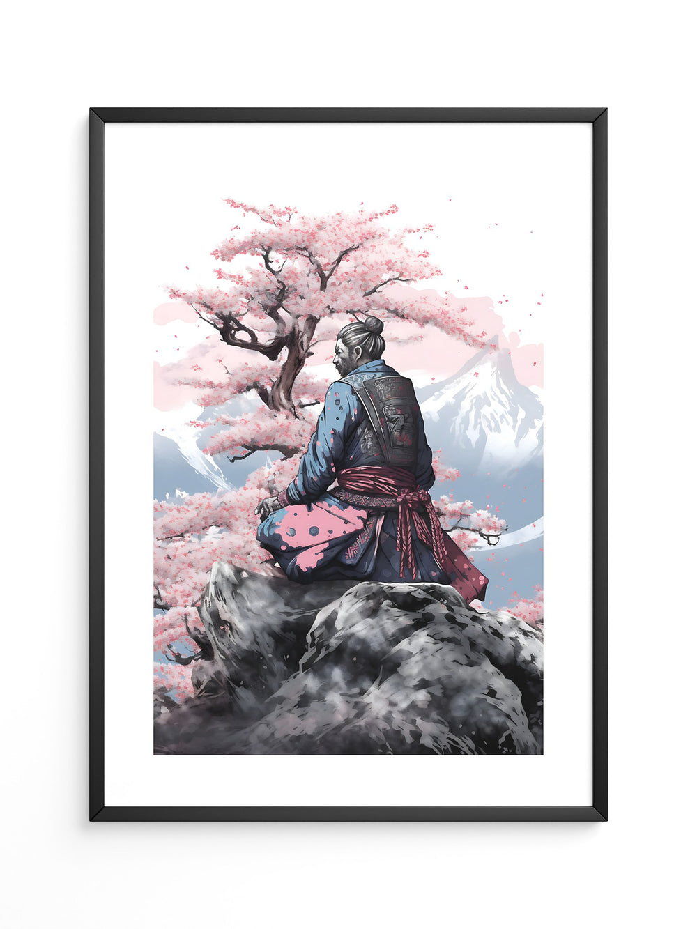 Samurai Kirschblüten Landschaft