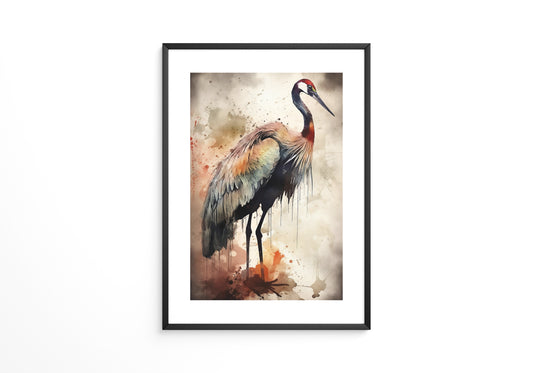Kranich Aquarellfarben Explosion